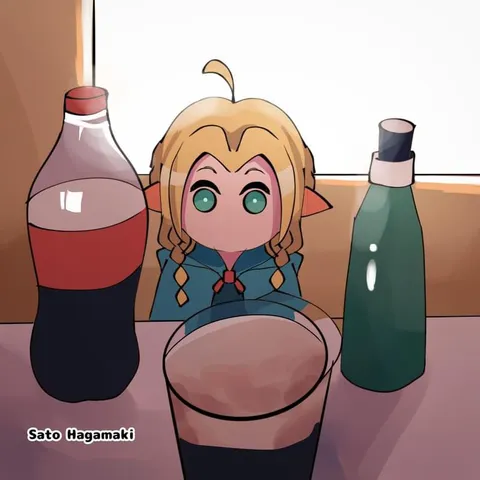 Девочка среди бутылок
