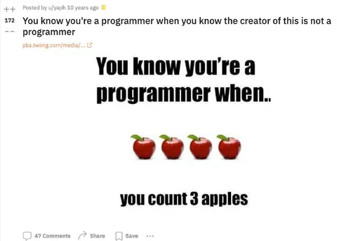You Know You're a Programmer When
