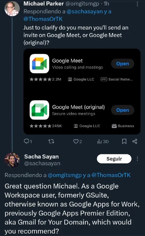 Google Meet Naming Confusion