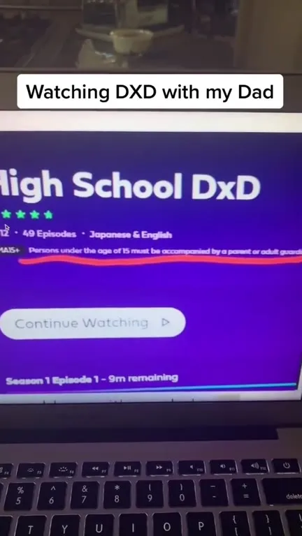 Watching High School DxD with Dad