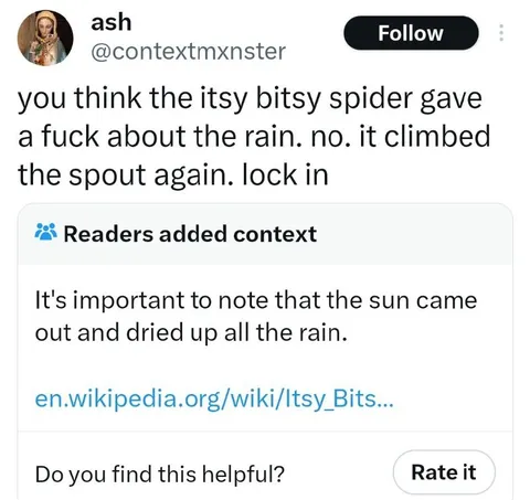 Itsy Bitsy Spider Locks In