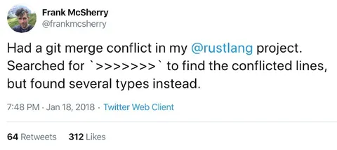 Git Merge Conflict Finds Types