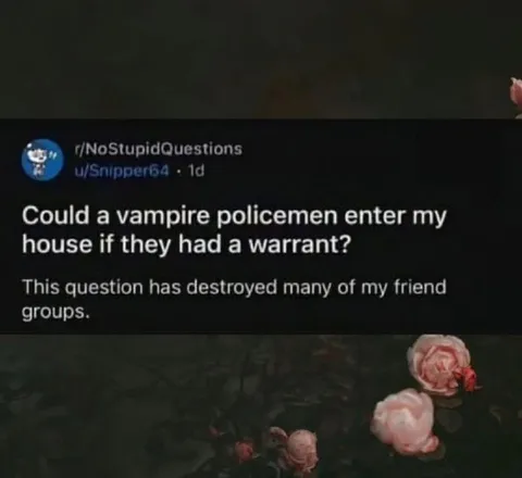 Vampire Police Warrant Question