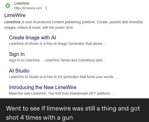 LimeWire Got Shot Four Times