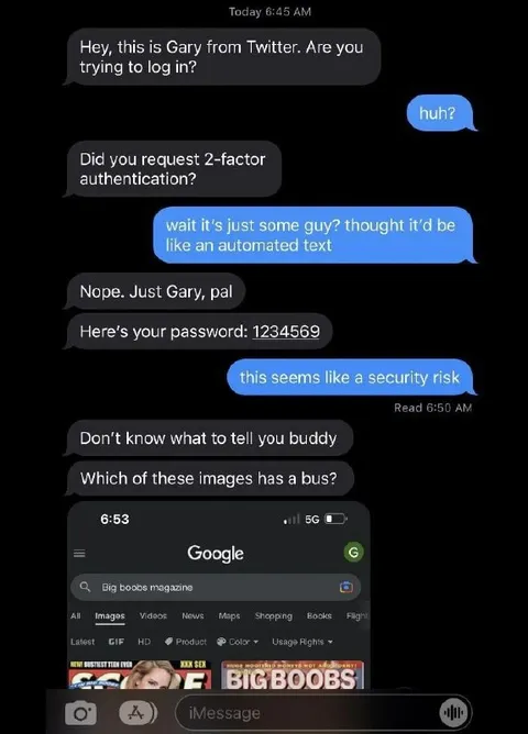 Gary Fails Two-Factor Authentication