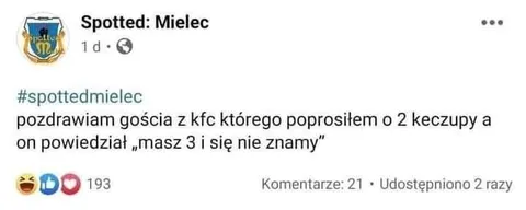 Dwa keczupy z KFC