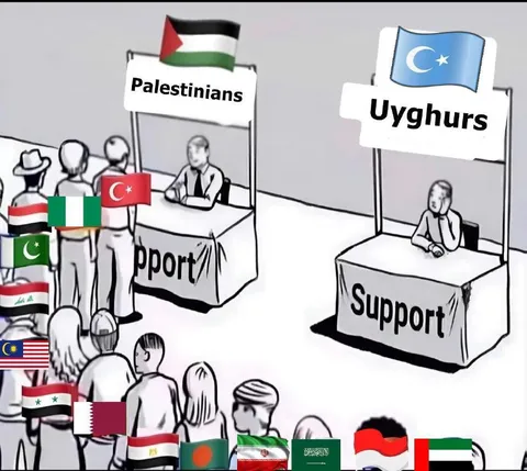 Empty Uyghur Support Booth