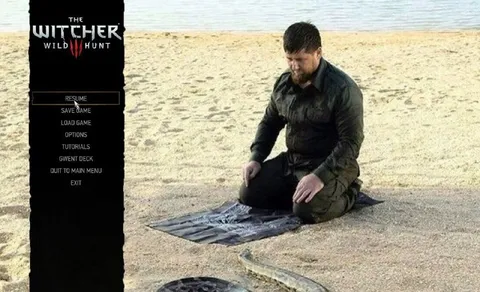 Witcher Game Paused on the Beach