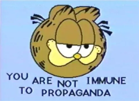 Garfield Propaganda Warning