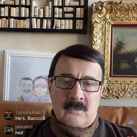 He's Back Mustache Reaction