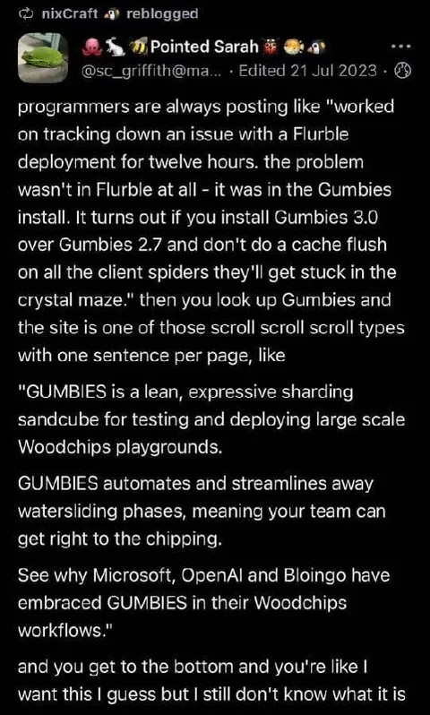 Programmer Buzzword Salad