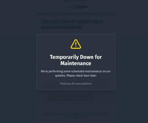 Temporarily Down for Maintenance