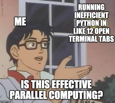 Inefficient Python Parallel Computing