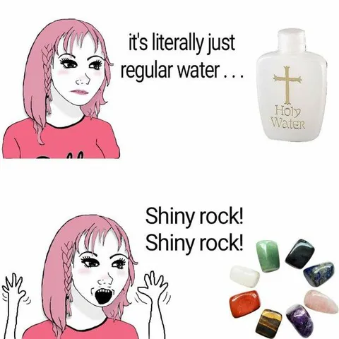 Regular Water Versus Shiny Rocks