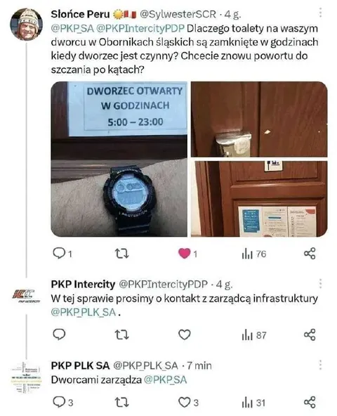 Dworzec zamknięty w godzinach otwarcia
