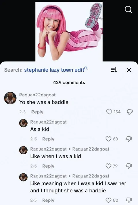 Stephanie LazyTown Childhood Crush