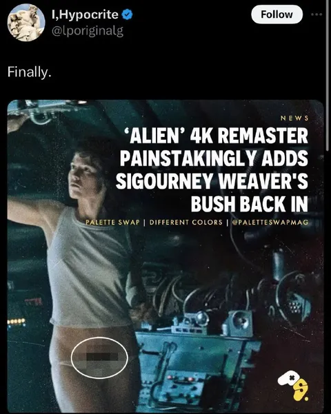 Alien 4K Remaster Bush Reveal