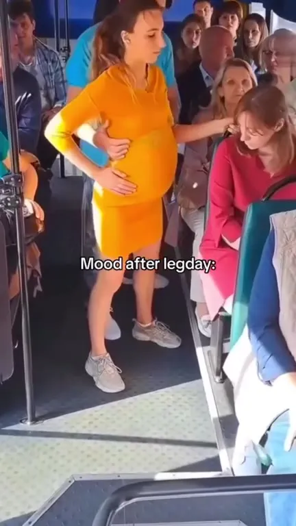 Mood After Leg Day on the Bus