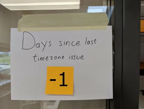Days Since Last Timezone Issue