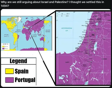 Spain Portugal Israel Palestine Map
