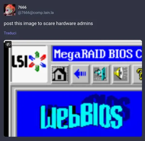 WebBIOS Scares Hardware Admins
