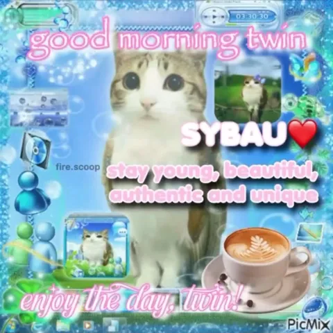 Good Morning Twin Cat