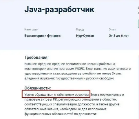 Java-разработчик с табельным оружием