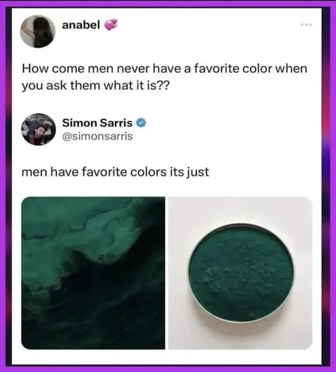 Men Have Favorite Colors