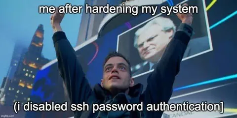Elliot Disables SSH Password Authentication