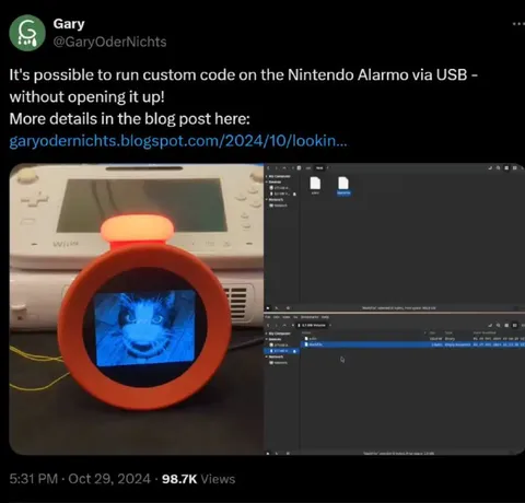 Nintendo Alarmo Runs Custom Code