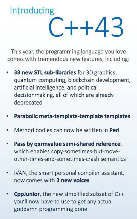 Introducing C++43 Features