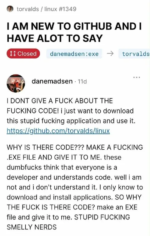 New to GitHub Has a Lot to Say