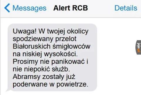 Alert RCB o białoruskich śmigłowcach