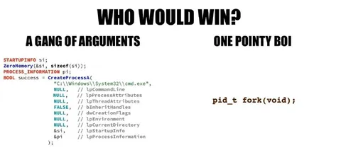 A Gang of Arguments vs One Pointy Boi