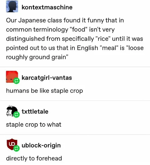 Humans Be Like Staple Crop