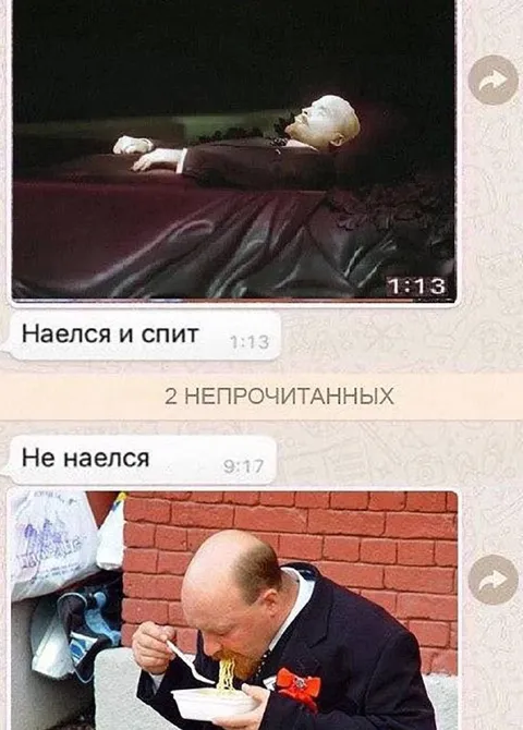 Наелся и спит, не наелся