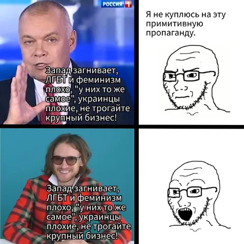 Не куплюсь на примитивную пропаганду