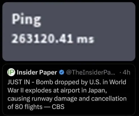 Ping 263120.41 ms News Tweet