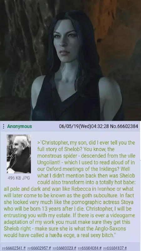 Tolkien Describes Goth Shelob