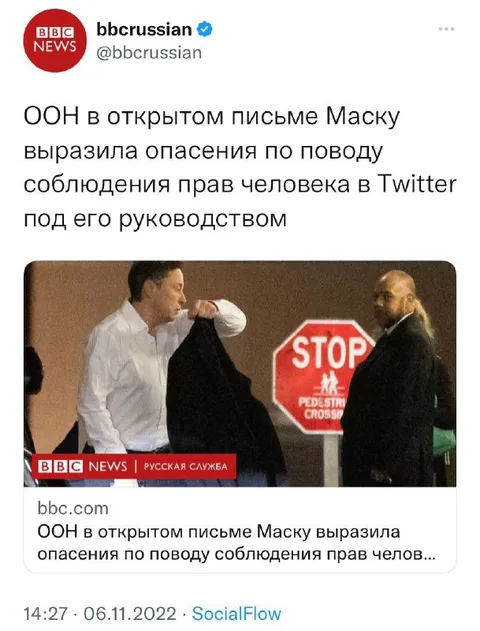 ООН пишет Маску о правах человека