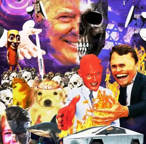 Trump Skull Chaos Collage