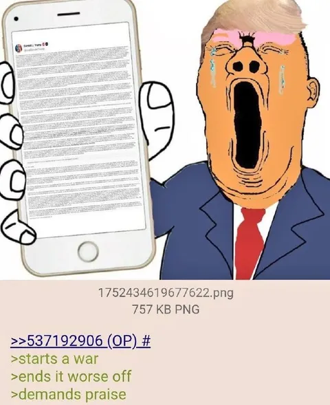 Trump Reads a Long Post