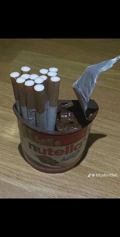 Сигареты в банке Nutella