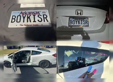 Arkansas Boy Kisser License Plate