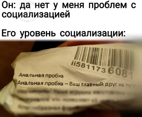 Уровень социализации анальная пробка
