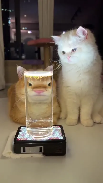 Кот в стакане под BTS