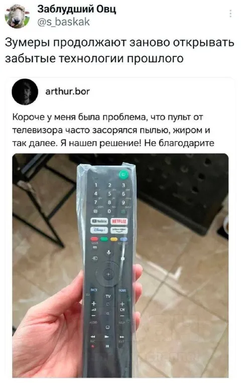 Пульт в защитной упаковке