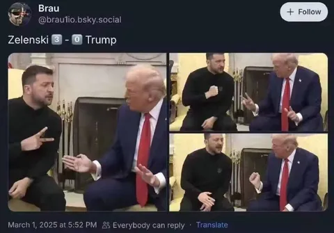 Zelensky 3–0 Trump