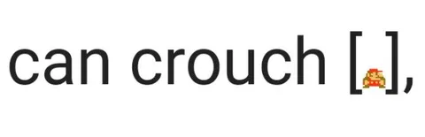 can crouch Mario
