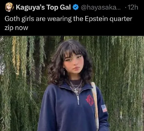 Goth Girls Wearing Epstein Quarter-Zips